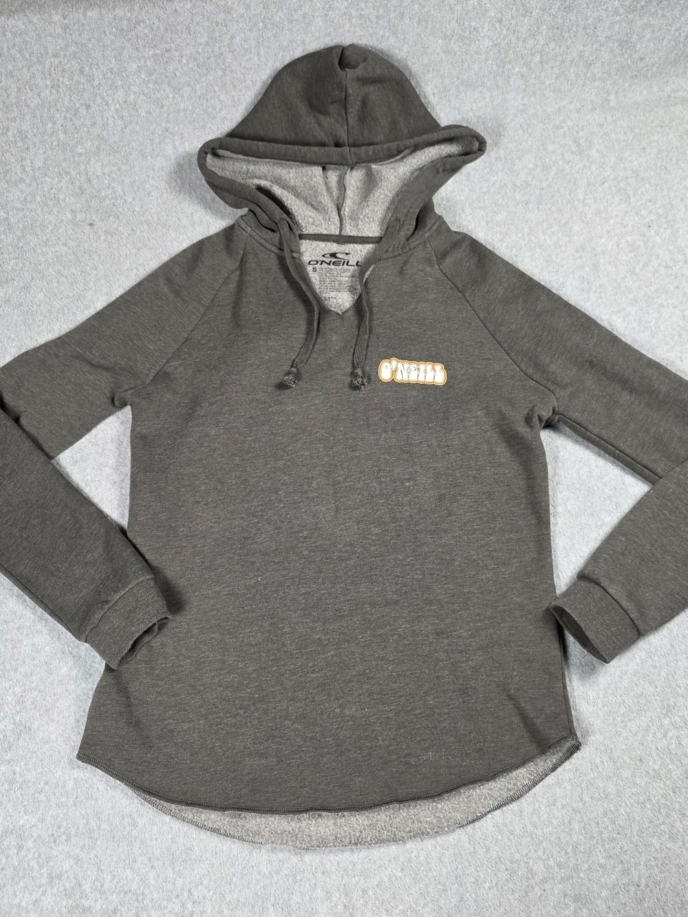 O'Neill Women's Charcoal Hooded Pullover with Logo Patch